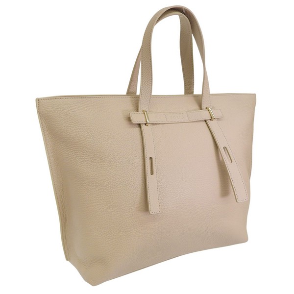 FURLA ベージュ レザー トートバッグ