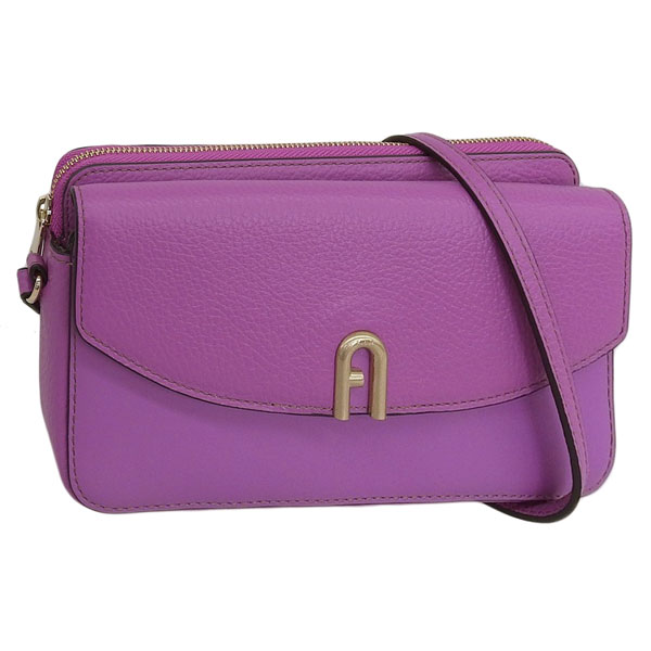 フルラ PRIMULA ミニ ショルダーバッグ 美品 バイオレット FURLA