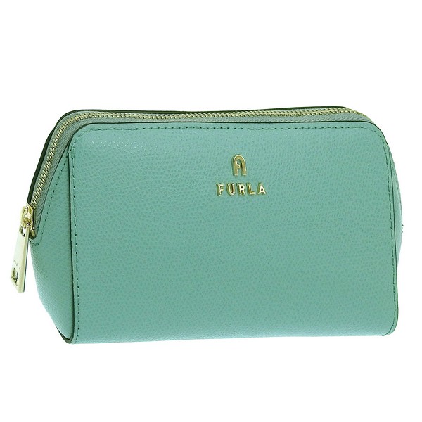 フルラ コスメポーチ 化粧ポーチ レディース レザー ブルー カメリア CAMELIA M COSMETIC CASE WE00449ARE0002674S FURLA