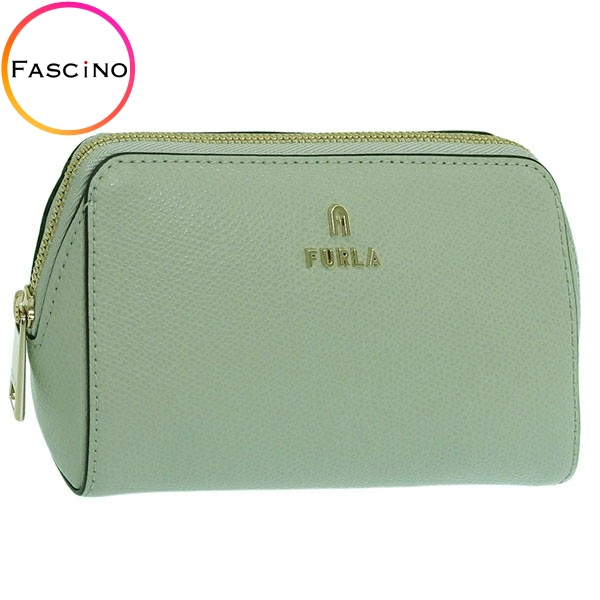 フルラ コスメポーチ 化粧ポーチ レディース アウトレット レザー ライトグリーン カメリア FURLA CAMELIA COSMETIC CASE M WE00449ARE000FEL00