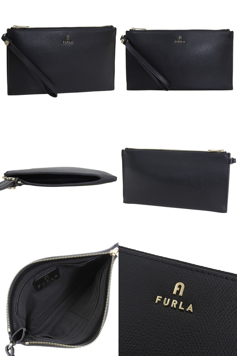 FURLA（フルラ） ポーチ レディース アウトレット レザー ブラック