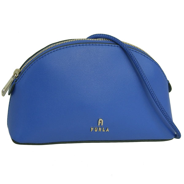 FURLAショルダーバッグ　紺色 FURLA フルラ バッグ ショルダーバッグ ネイビー レザー