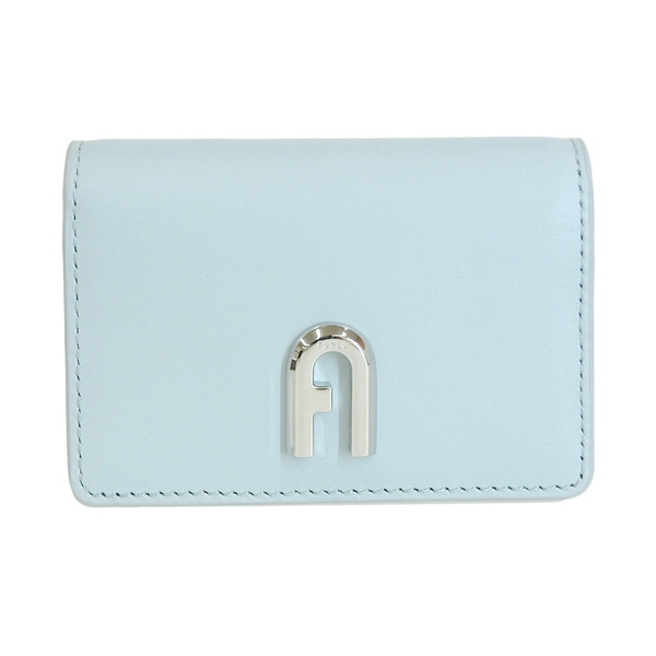 FURLA（フルラ） カードケース 名刺入れ レザー ブルーグレー