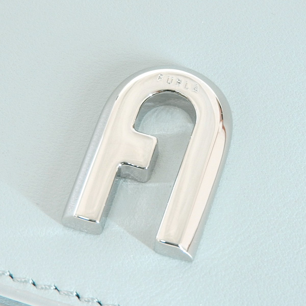 FURLA（フルラ） カードケース 名刺入れ レザー ブルーグレー