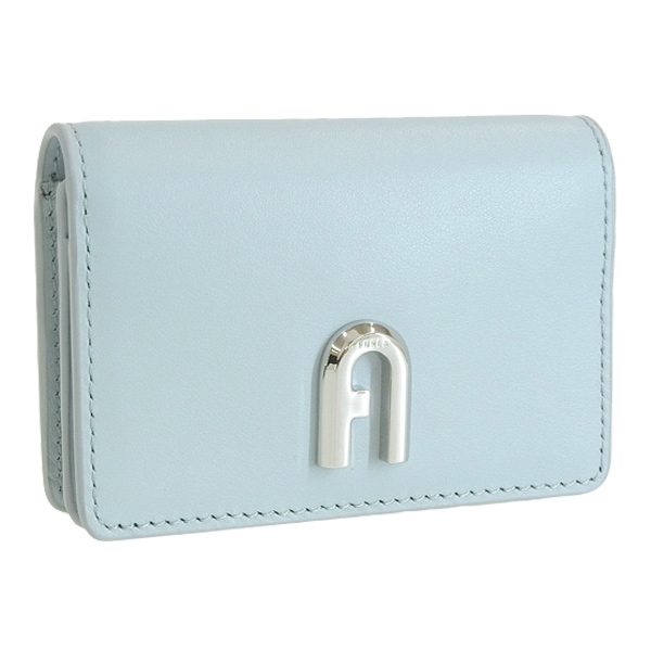 FURLA（フルラ） カードケース 名刺入れ レザー ブルーグレー
