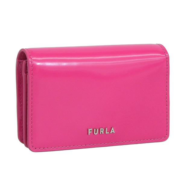 フルラ FURLA SPLENDIDA BUSINESS CARD CASE SLIM カードケース 名刺入れ レザー ピンク レディース  wp00154