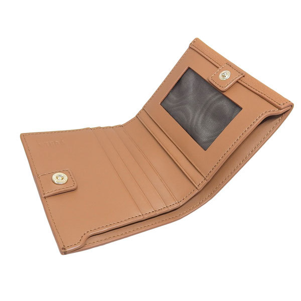 FURLA ブラウンレザー 二つ折り財布 FURLA（フルラ） FURLA PALAZZO S COMPACT WALLET 財布 折財布 二