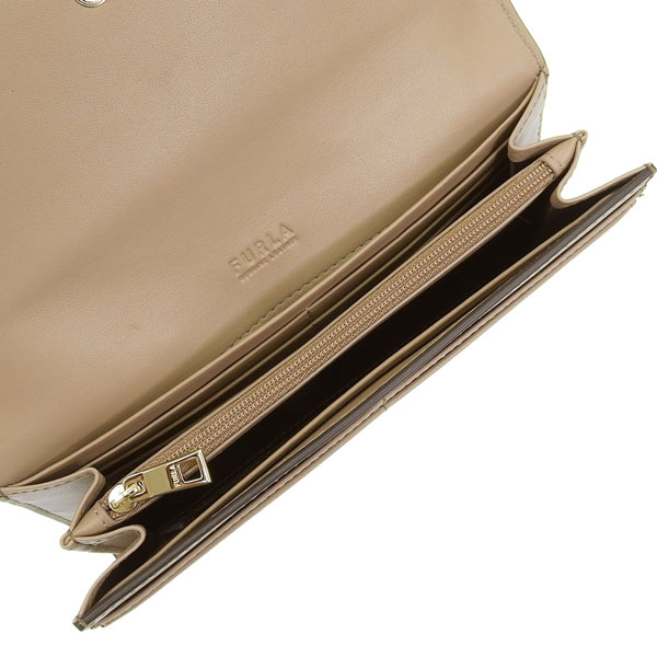 FURLA フルラ 長財布 グレージュ アーチロゴ レディース長財布