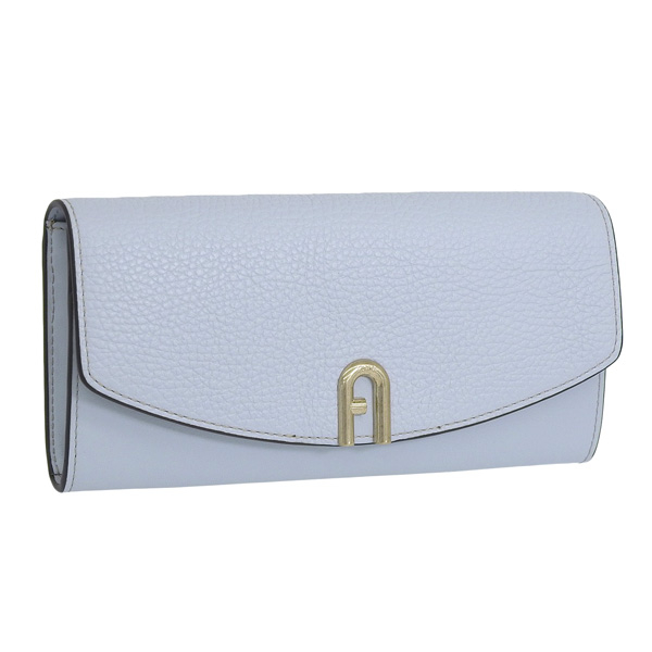 FURLA フルラ 財布 レディース 長財布 レザー ライトブルー