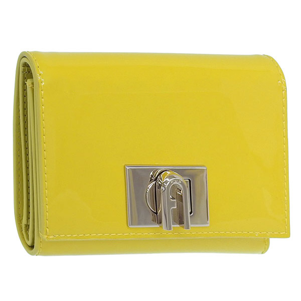 フルラ 財布 レディース 三つ折り財布 アウトレット パテント レザー イエロー FURLA 1927 COMPACT M WALLET WP00225X700001999S FURLA｜riverall-men