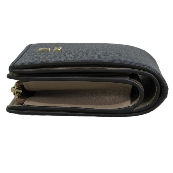 【新品未使用】FURLA 二つ折り財布 カメリア Ｓ ネイビー × ベージュ FURLA フルラ 財布 レディース 2つ折り 折財布 コンパクト