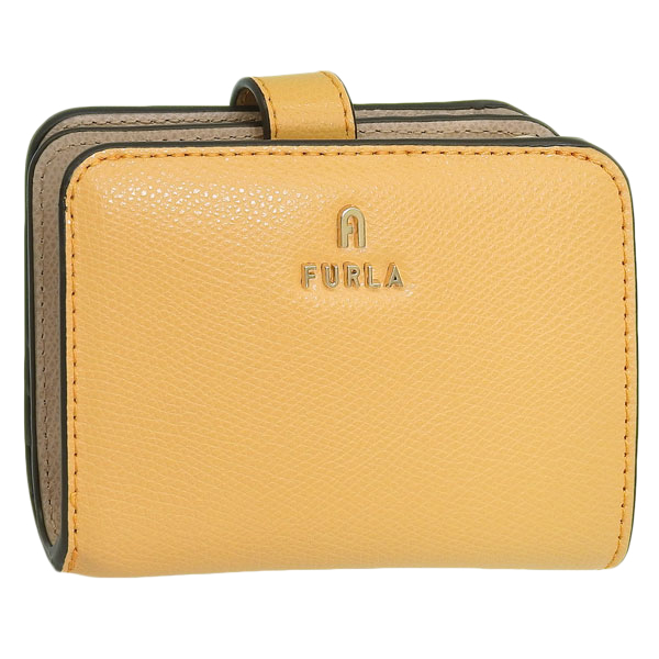 フルラ 財布 レディース 二つ折り財布 レザー イエロー×ベージュ カメリア FURLA CAMELIA S COMPACT WALLET WP00315ARE0003592S FURLA（フルラ） 財布 レディース 2つ折り 折財布 コンパクト レザー