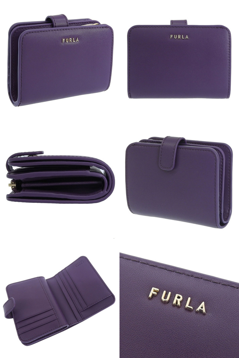 美品✨フルラ コンパクト ウォレット ミニ財布 バビロン レザー パープル 紫 FURLA（フルラ） 【並行輸入品】フルラ バビロン 三つ折り財布（小銭