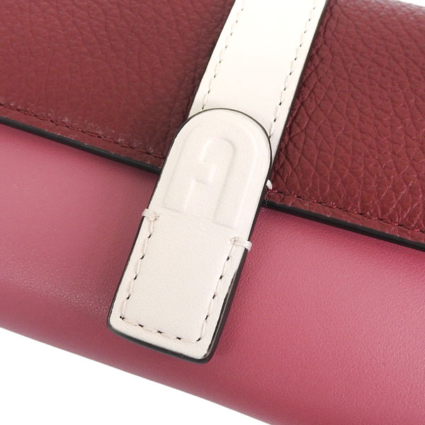 【美品】FURLA ミニ財布（レッド） フルラ FURLA 財布 三つ折り財布 折りたたみ財布 コンパクト財布 ミニ