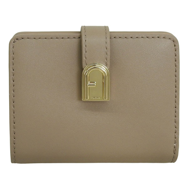 【極美品】ほぼ新品 FURLA フルラ 折り財布 コンパクト ベージュ 箱付き FURLA（フルラ） 財布 レディース 2つ折り 折財布 コンパクト