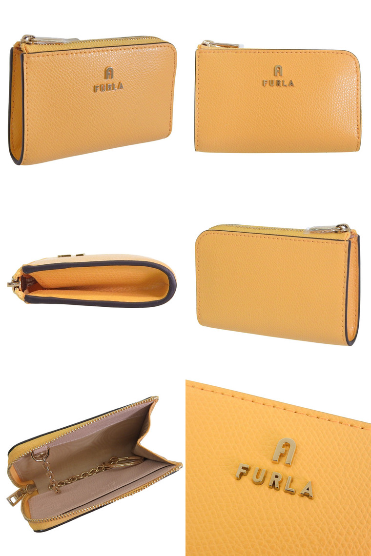 FURLA（フルラ） レディース コインケース レザー イエロー カメリア