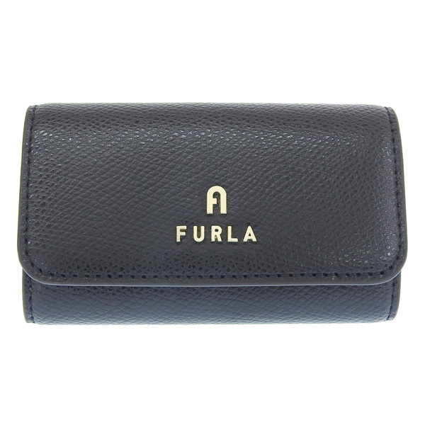 FURLA（フルラ） キーケース 4連 レディース レザー ブラック カメリア