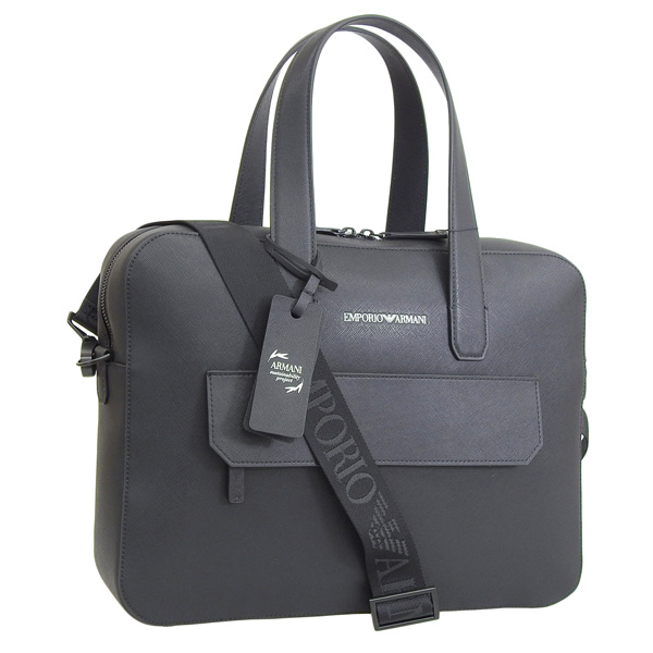 美品　EMPORIO ARMANI レザー　ブリーフケース　ショルダー　2way EMPORIO ARMANI エンポリオアルマーニ バッグ 鞄 メンズ 2WAY