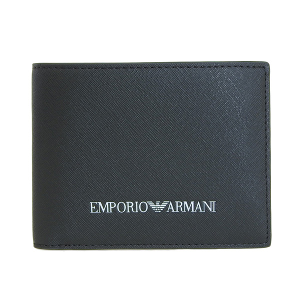 EMPORIO ARMANI エンポリオアルマーニ 財布 メンズ 二つ折り ブラック