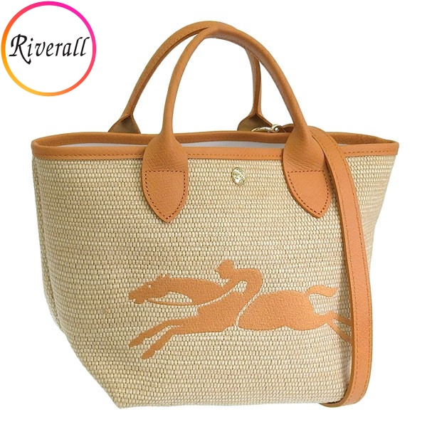 �����V���� �o�b�O ���f�B�[�X �n���h�o�b�O �J�S �o�X�P�b�g 2WAY �V�����_�[�o�b�O �I�����W �� �p�j�G �v���A�[�W�� S�T�C�Y 10144-HZB-222 LONGCHAMP