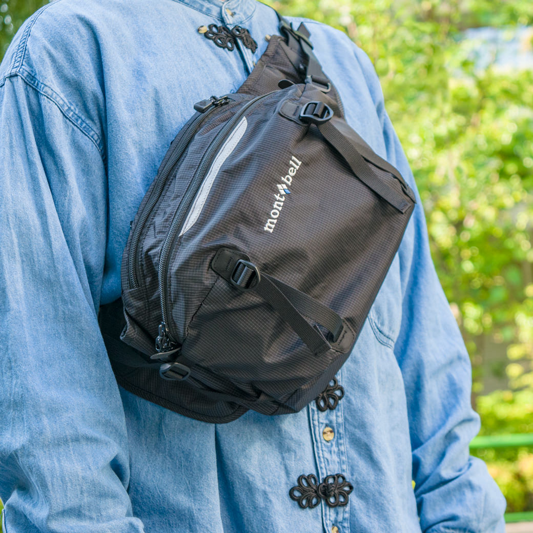 モンベル ボディーバッグ Trail Lumbar Pack 7 トレールランバーパック７ ウエストポーチ mont-bell SLING BAG  1133199-bk-zz ブラック メンズ レディース