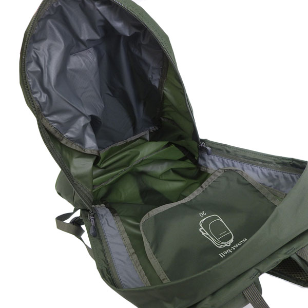 モンベル バッグ メンズ レディース リュック リュックサック バックパック ナイロン カーキ ポケッタブル デイパック 20 1133473KH mont-bell A4対応 mont-bell（モンベル） バッグ メンズ レディース リュック バック