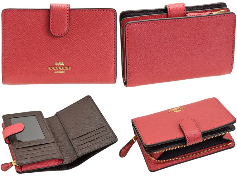 COACH（コーチ） 財布 折財布 二つ折り L字ファスナー アウトレット