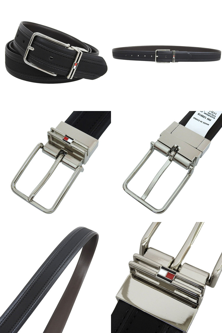 トミーヒルフィガー ベルト メンズ リバーシブル スーツ ビジネス カジュアル 42 105 レザー 本革 ブラックブラウン 11TL02003 TOMMY HILFIGER | TOMMY HILFIGER | 02