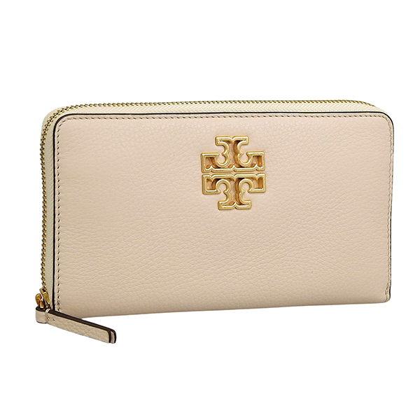 トリーバーチ 財布 レディース 長財布 レザー アイボリー BRITTEN ZIP CONTINENTAL 141004 122 TORY BURCH
