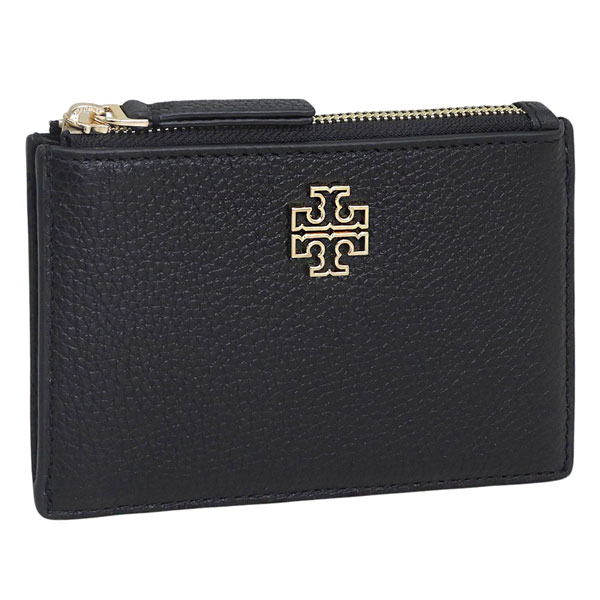 トリーバーチ カードケース レディース コインケース 小銭入れ レザー ブラック BRITTEN ZIP CARD CASE 141006 001 TORY BURCH