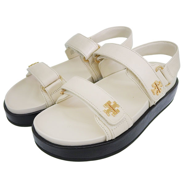 トリーバーチ 靴 レディース サンダル アウトレット 24.5cm レザー ホワイト KIRA SPORT SANDAL 144328 104245 TORY BURCH