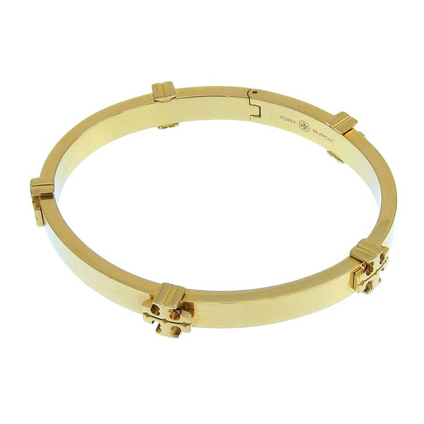 トリーバーチ アクセサリー レディース バングル ブレスレット アウトレット ゴールド CLASSIC LOGO HINGE BANGLE 145434 720M TORY BURCH