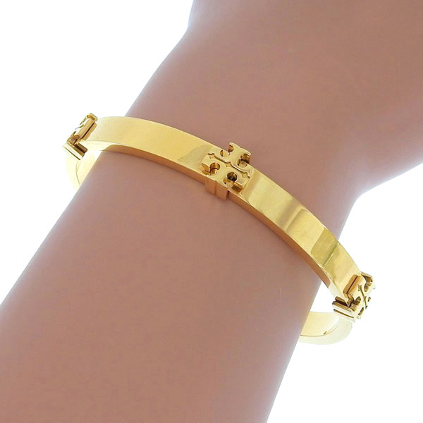 TORY BURCH ゴールドバングル ポーチ付 ゴールドバングル 専用ポーチ付き