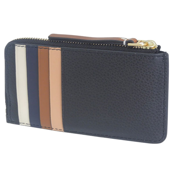 トリーバーチ カードケース レディース コインケース 小銭入れ フラグメントケース レザー ブラック ROBINSON PEBBLED ZIP CARD CASE 146012 001 TORY BURCHの画像