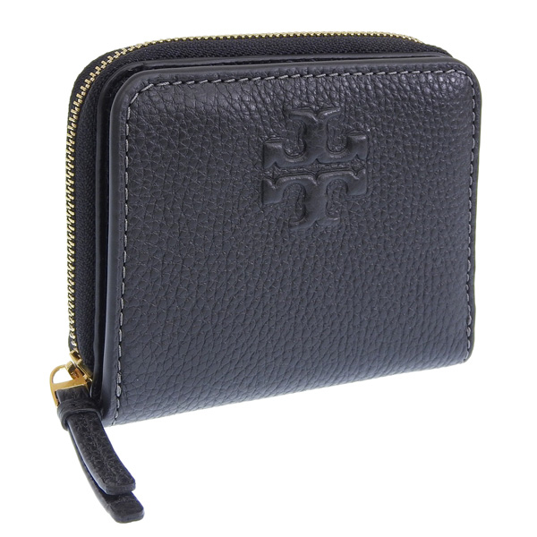 トリーバーチ 財布 レディース 二つ折り財布 アウトレット レザー ブラック THEA BIFOLD WALLET 146463-001 TORY  BURCH