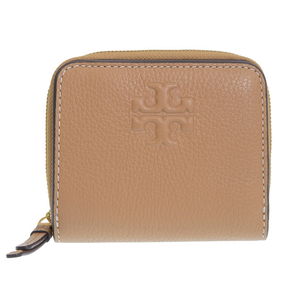 AM3【美品】　トリーバーチ　TORY BURCH　長財布　ロゴ金具　ブラウン Tory Burch - TORY BURCH トリバーチ 長財布 ラウンドファスナー