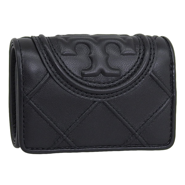 トリーバーチ 財布 レディース 3つ折り 折財布 ミニ財布 コンパクト ブラック FLEMING SOFT SMALL FLAP WALLET 156558 001 TORY BURCH