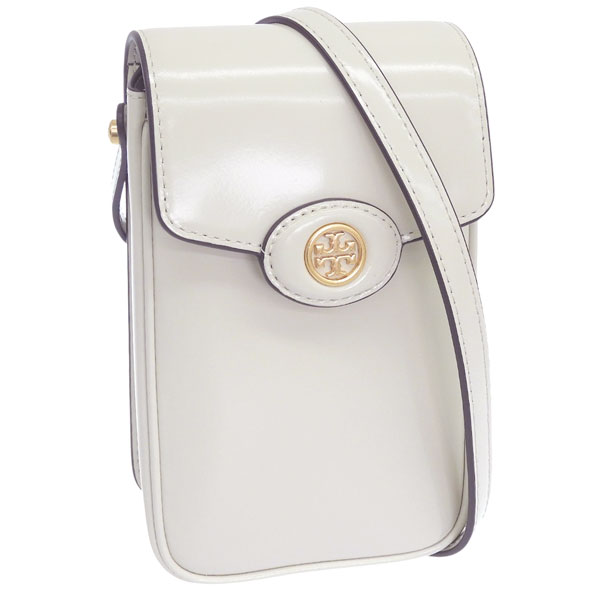 トリーバーチ バッグ レディース ショルダーバッグ レザー ホワイト ROBINSON SPAZZOLATO PHONE CROSSBODY 156747 704 TORY BURCH