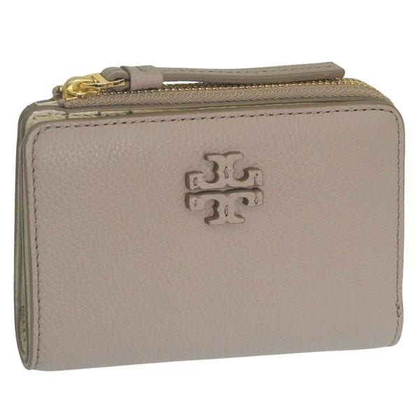 トリーバーチ 財布 レディース 2つ折り 折財布 コンパクト レザー グレー MCGRAW BI FOLD WALLET 158904 200 TORY BURCH