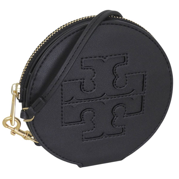 トリーバーチ コインケース 小銭入れ レディース レザー ブラック ELLA BIO CIRCLE ZIP CARD CASE 159084 001 TORY BURCH