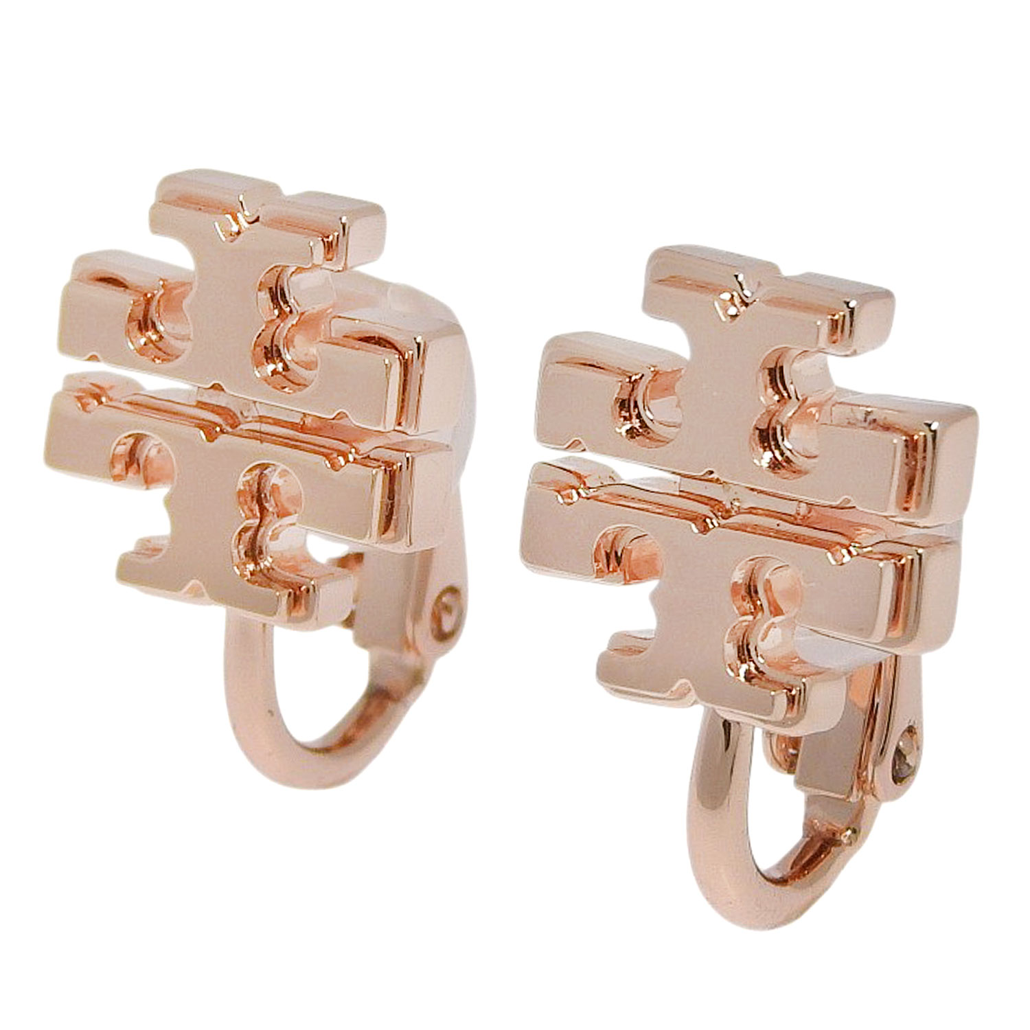 トリーバーチ アクセサリー レディース イヤリング アウトレット ローズゴールド SMALL LOGO STUD CLIP ON EARRING 160783 654 TORY BURCH