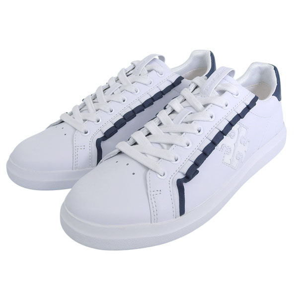 �g���[�o�[�` �C ���f�B�[�X �X�j�[�J�[ �A�E�g���b�g 24cm ���U�[ �z���C�g DOUBLE T HOWELL RUFFLE COURT 161140 10024 TORY BURCH
