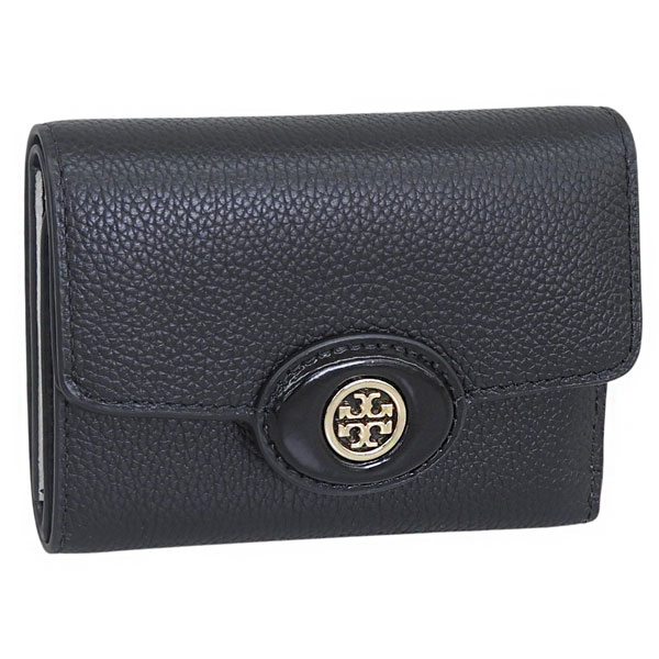 ☆開店セール☆小銭入未使用 美品 トリーバーチ レザー ロゴ スマート折り財布 新作 Tory Burch BRITTEN COMPACT WALLET 159431 折り財布 (Tory Burch