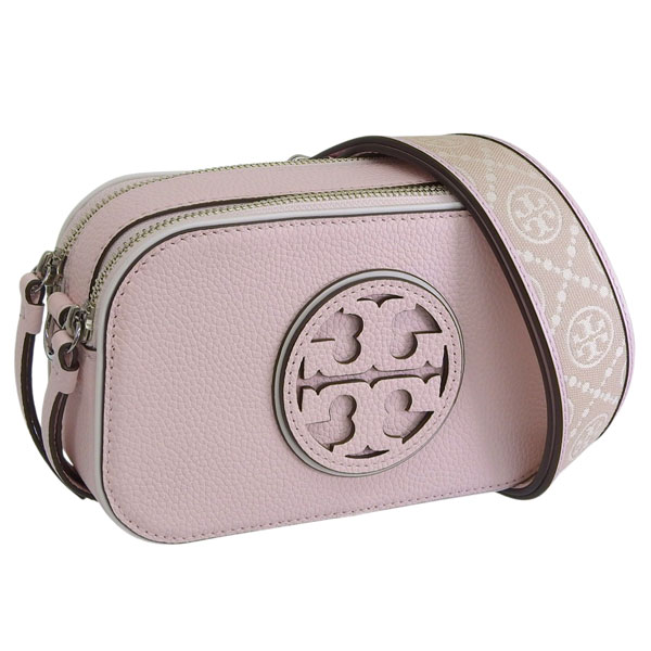 トリーバーチ バッグ レディース ショルダーバッグ ミラー ミニ レザー ペルーピンク MILLER PATENT BORDER MINI CROSSBODY BAG 171957 650 TORY BURCH
