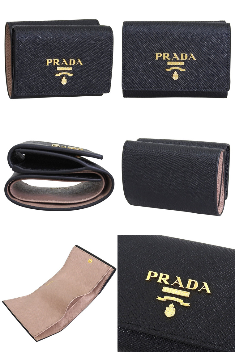 PRADA（プラダ） 財布 レディース 3つ折り 折財布 ミニ財布 コンパクト
