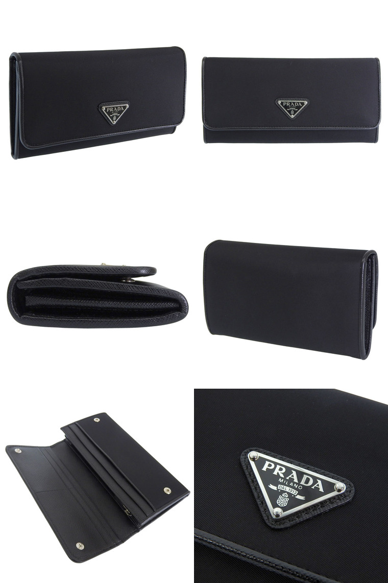 PRADA プラダ 1MH132 長財布ニ折小銭入付き NERO レディース Amazon | [Prada] [プラダ] 財布(長財布) 1MH132 QWA ネロ