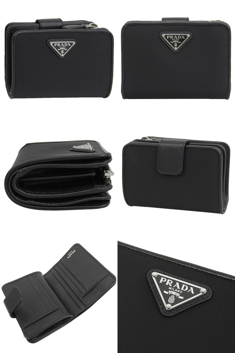 PRADA プラダ 財布 レディース 2つ折り 折財布 コンパクト