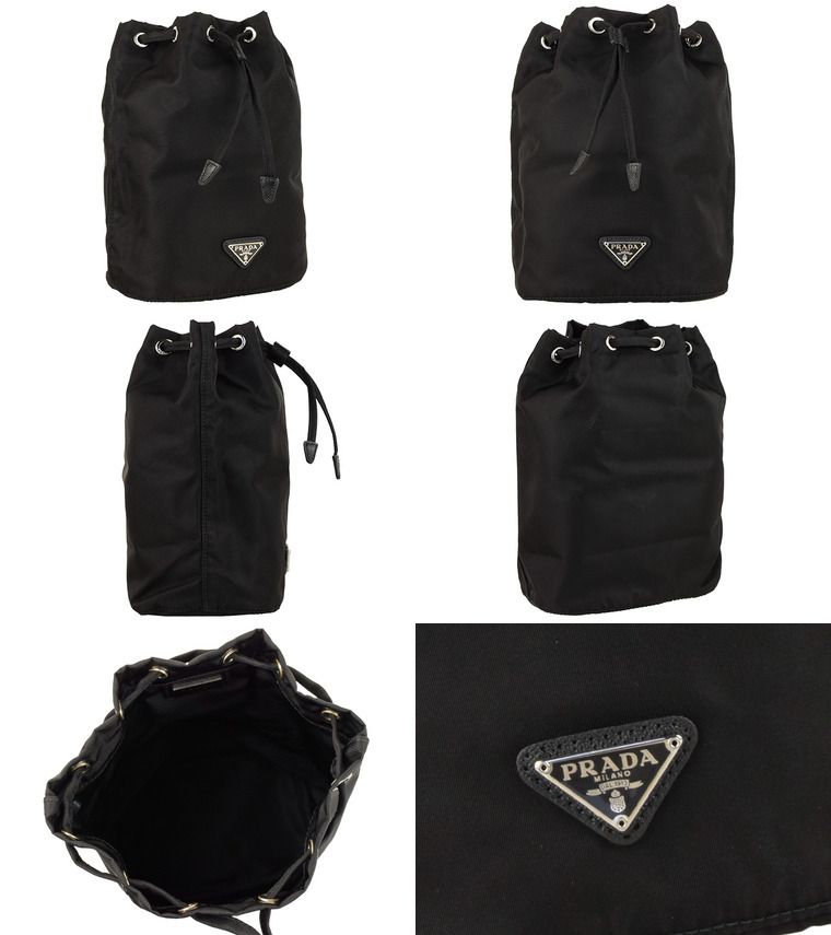 【専用】PRADA プラダ 巾着型 ポーチ ブラック ナイロン メイク用品 専用】PRADA プラダ 巾着型 ポーチ ブラック ナイロン メイク用品