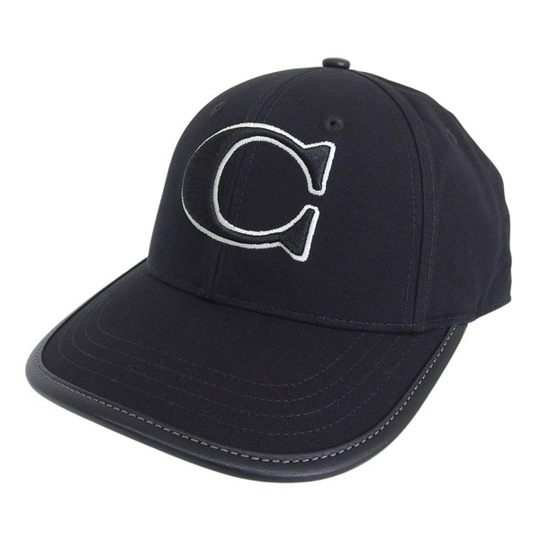 コーチ 帽子 メンズ レディース キャップ M/L コットン ブラック C COTTON CANVAS BASEBALL HAT 29CAA59BLKBLACKL COACH