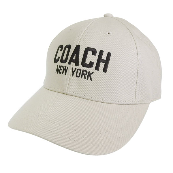 コーチ 帽子 メンズ レディース キャップ M/L コットン ホワイト COACH EMBROIDERED BASEBALL HAT 29CO100321274STBKL COACH